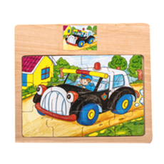 Marlin Kids 12 Piece Wooden Tray Puzzle (Car 1)